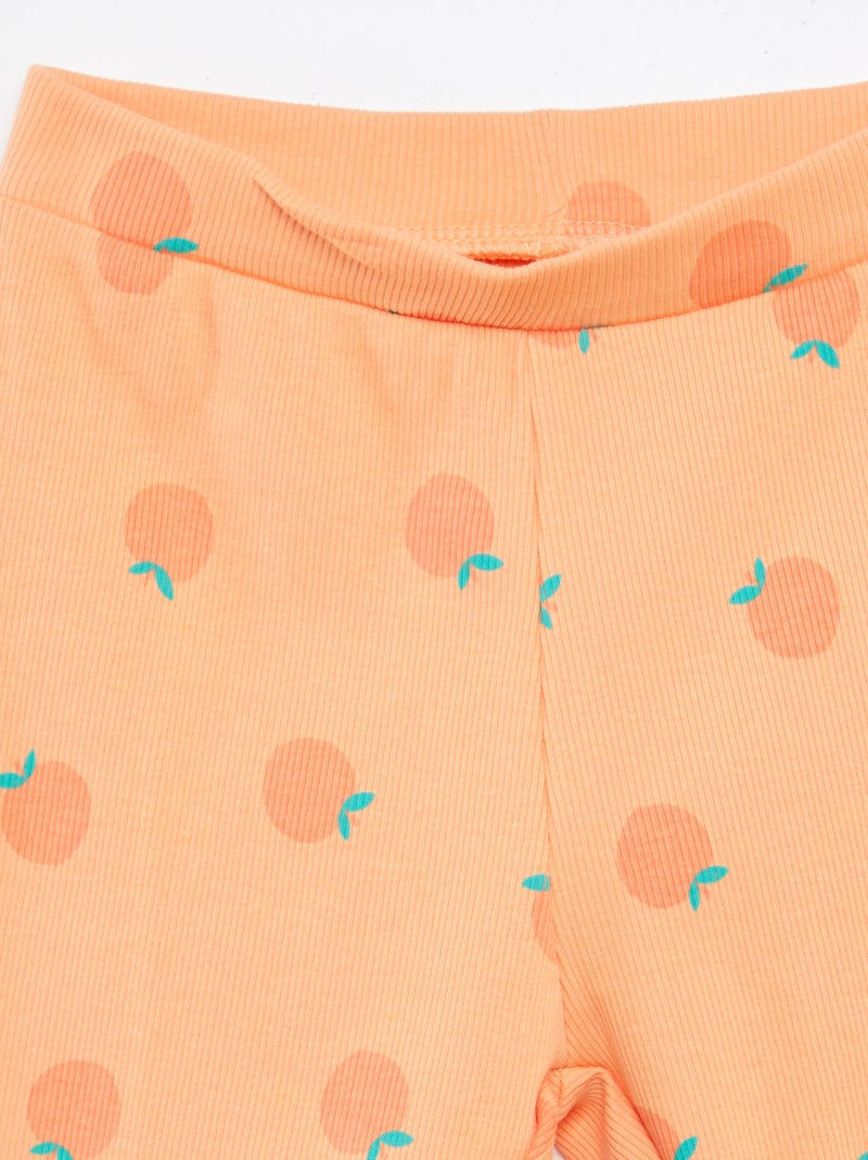 Ensemble sweat + short cycliste imprimé Rose - Kiabi