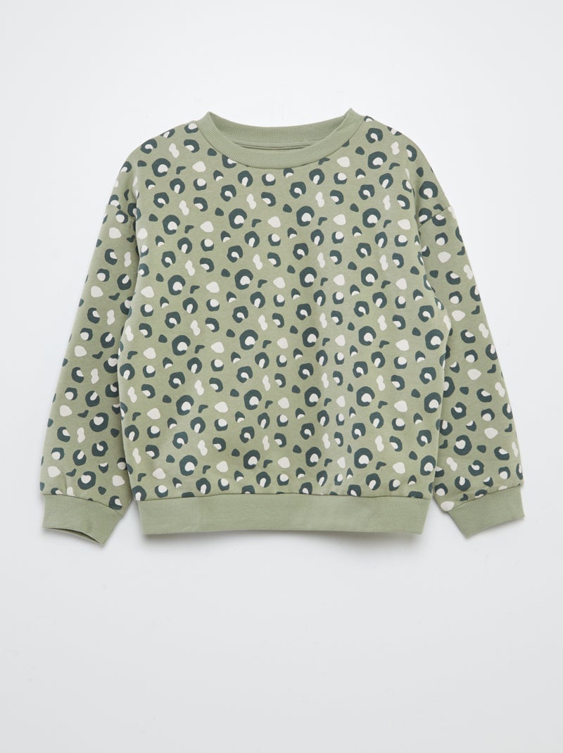 Ensemble sweat + short imprimé - 2 pièces VERT - Kiabi