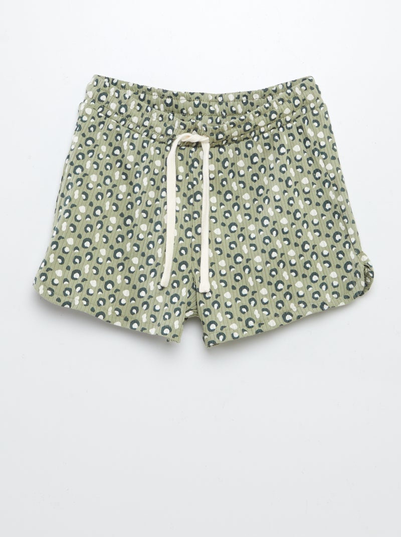 Ensemble sweat + short imprimé - 2 pièces VERT - Kiabi