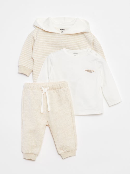 Ensemble Sweat + t-shirt + jogging - 3 pièces - Kiabi