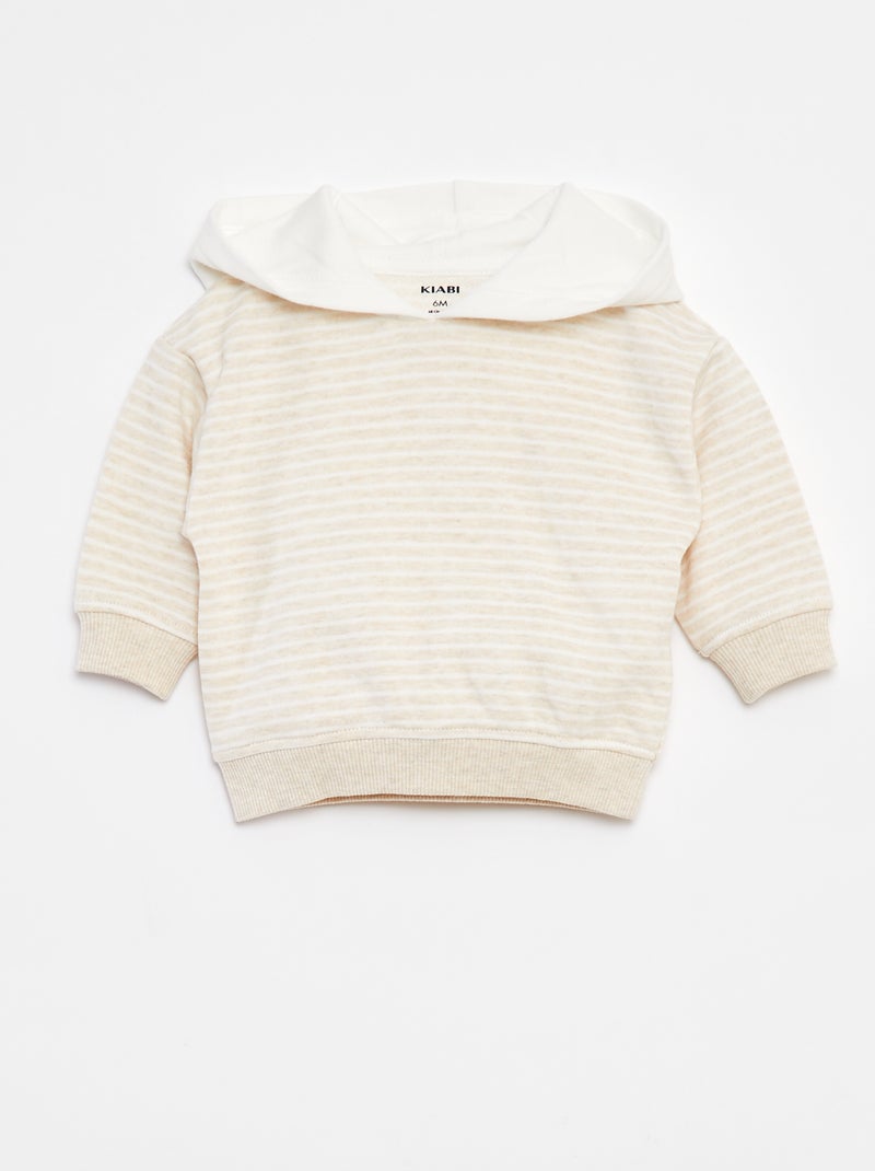 Ensemble Sweat + t-shirt + jogging - 3 pièces Beige - Kiabi