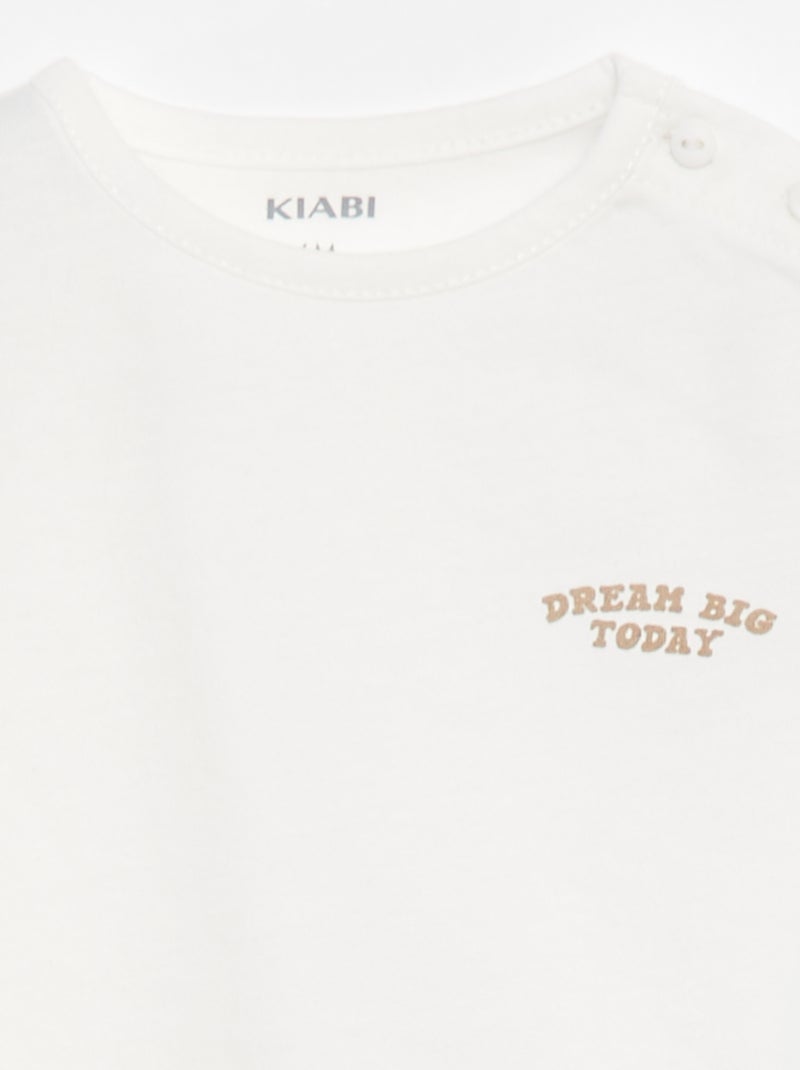 Ensemble Sweat + t-shirt + jogging - 3 pièces Beige - Kiabi