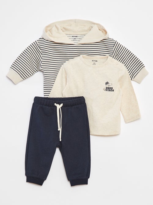 Ensemble Sweat + t-shirt + jogging - 3 pièces - Kiabi