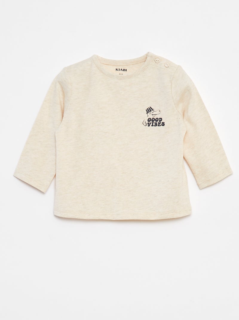 Ensemble Sweat + t-shirt + jogging - 3 pièces Blanc - Kiabi
