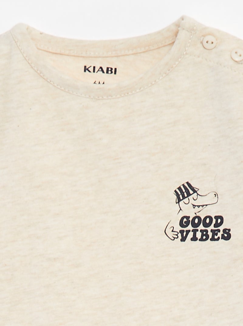 Ensemble Sweat + t-shirt + jogging - 3 pièces Blanc - Kiabi