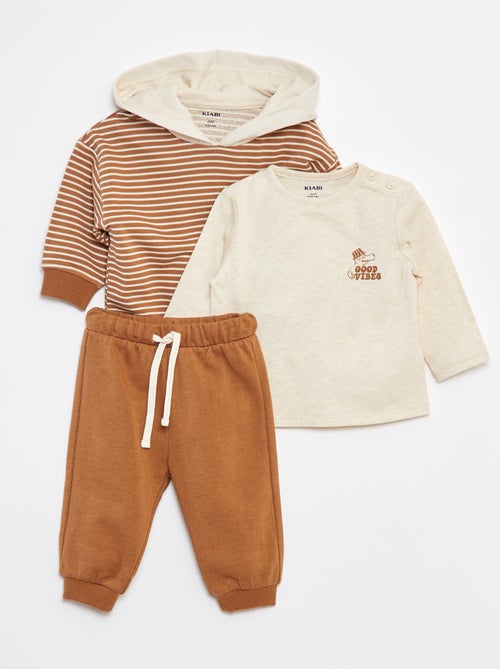 Ensemble Sweat + t-shirt + jogging - 3 pièces - Kiabi