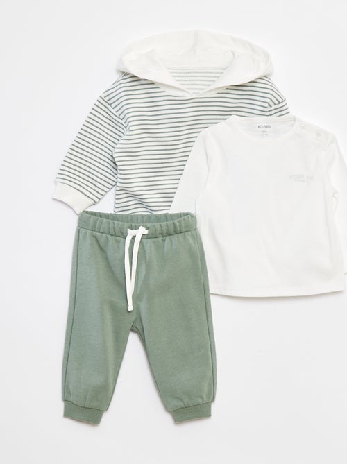 Ensemble Sweat + t-shirt + jogging - 3 pièces - Kiabi