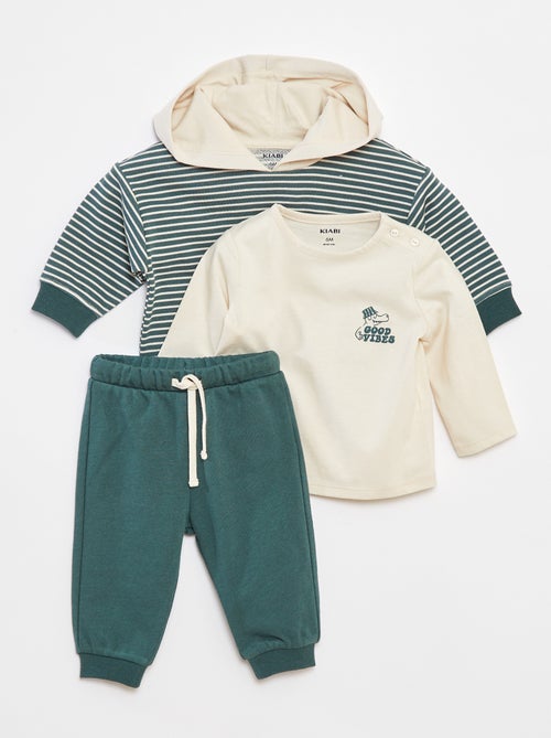 Ensemble Sweat + t-shirt + jogging - 3 pièces - Kiabi