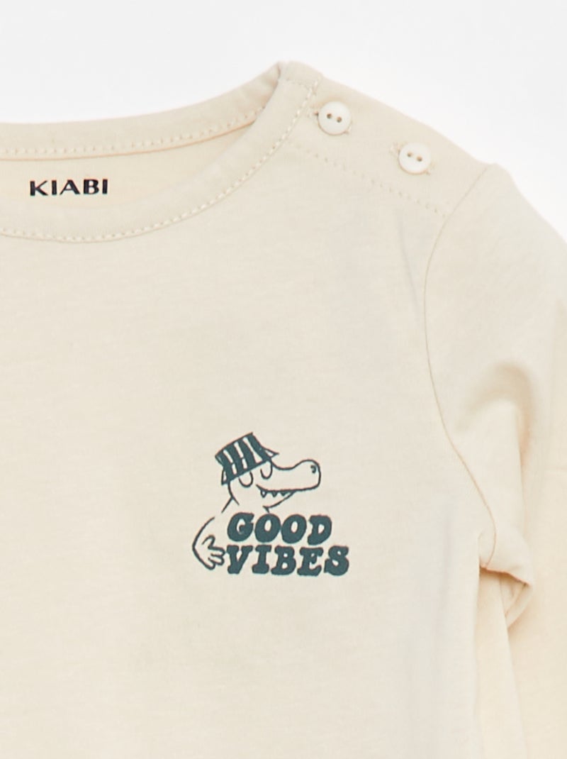 Ensemble Sweat + t-shirt + jogging - 3 pièces Vert - Kiabi