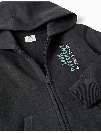 Ensemble sweat zippé à capuche et pantalon de jogging en coton peigné