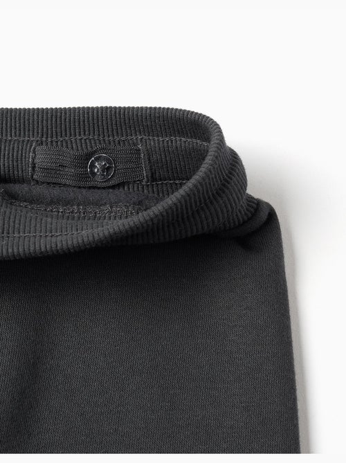 Ensemble sweat zippé à capuche et pantalon de jogging en coton peigné - Kiabi