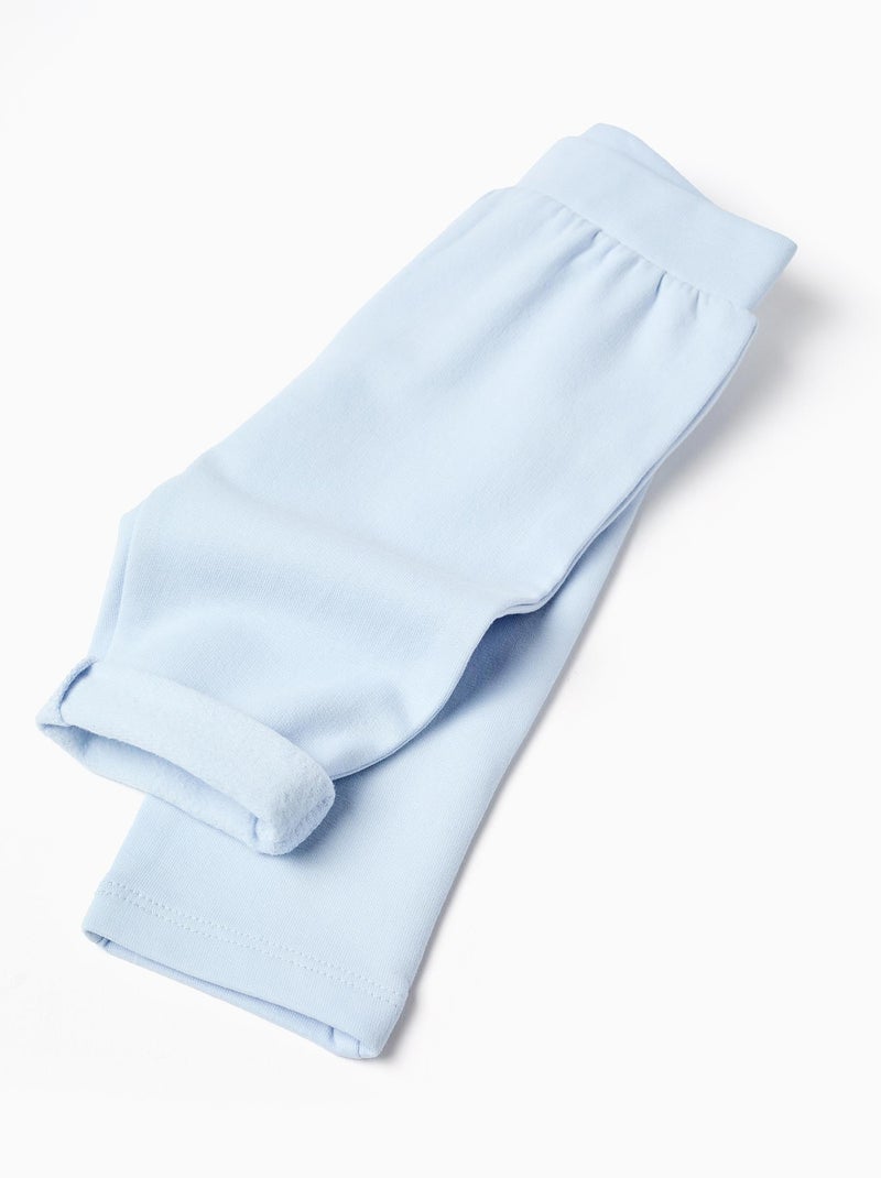 Ensemble Sweatshirt en coton polyester peigné + Pantalon Bleu clair - Kiabi