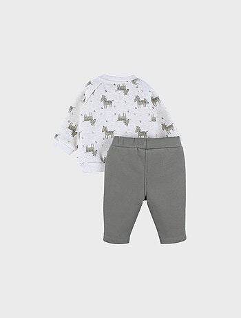 Ensemble sweatshirt et jogging zèbre en Sweatoloudoux® Noukie's