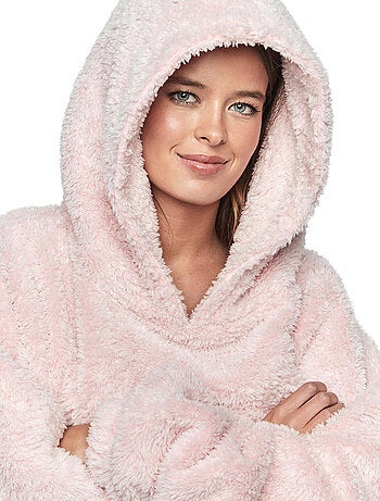 Ensemble sweatshirt poncho à capuche et coussin pc1