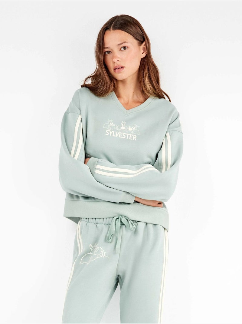 Ensemble sylvester en velours côtelé Bleu aqua - Kiabi