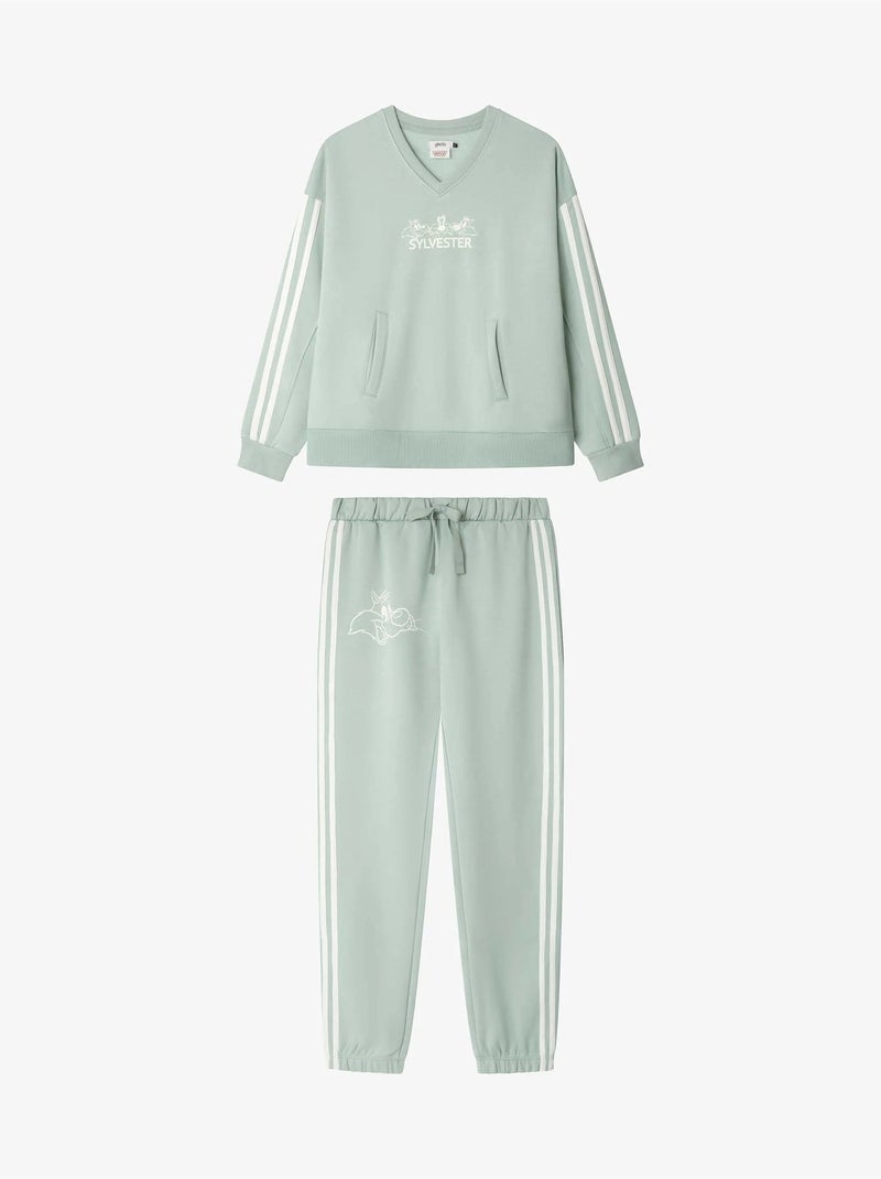 Ensemble sylvester en velours côtelé Bleu aqua - Kiabi