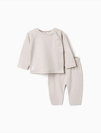 Ensemble T-shirt à manches longues et pantalon à rayures
