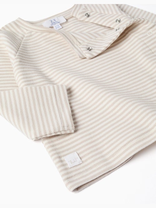 Ensemble T-shirt à manches longues et pantalon à rayures - Kiabi