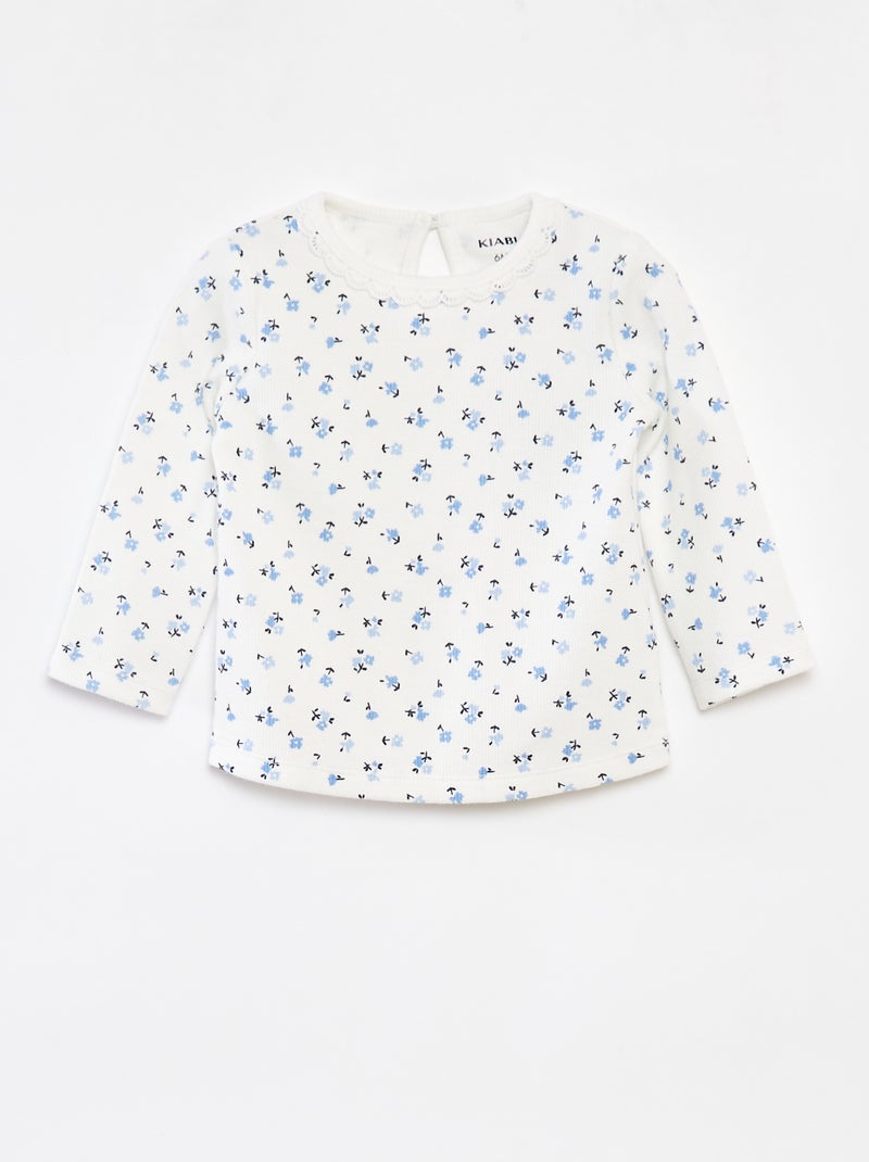 Ensemble t-shirt à manches longues + legging - 2 pièces Blanc - Kiabi