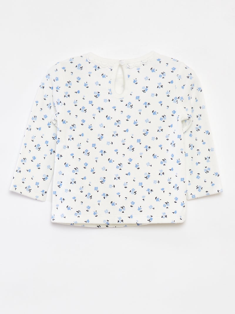 Ensemble t-shirt à manches longues + legging - 2 pièces Blanc - Kiabi