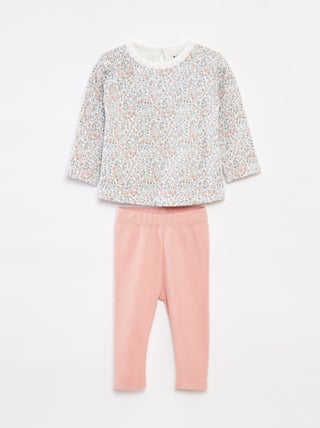 Ensemble t-shirt à manches longues + legging - 2 pièces
