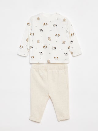 Ensemble t-shirt à manches longues + pantalon - 2 pièces