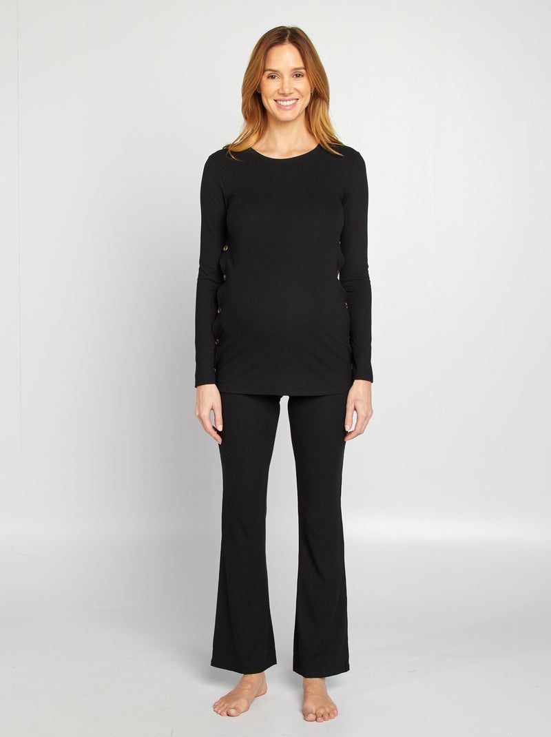 Ensemble t-shirt allaitement + pantalon - 2 pièces noir - Kiabi