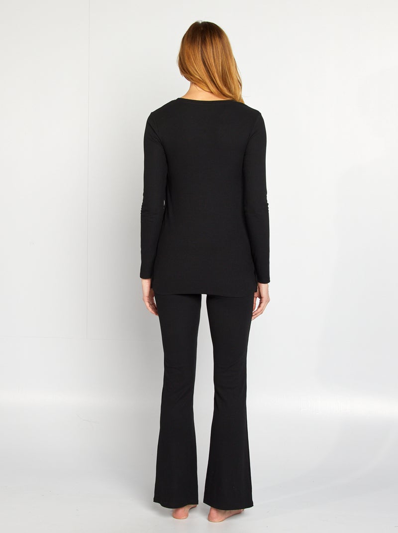 Ensemble t-shirt allaitement + pantalon - 2 pièces noir - Kiabi