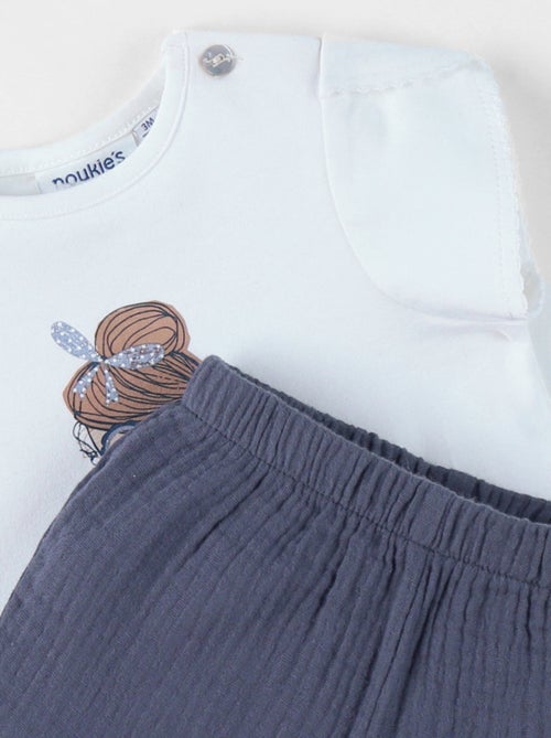 Ensemble T-shirt avec short, Coton Noukie's - Kiabi