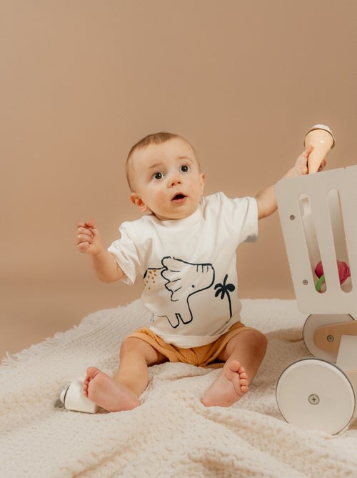 Ensemble T-shirt avec Short, Coton Noukie's - Kiabi Ensemble T-shirt avec Short, Coton Noukie's - Kiabi