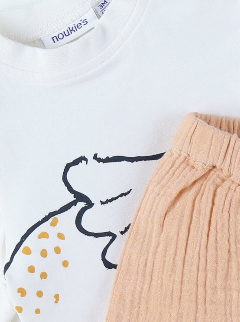 Ensemble T-shirt avec Short, Coton Noukie's Blanc - Kiabi
