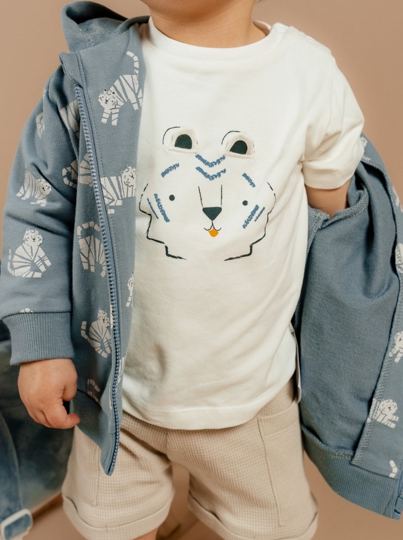 Ensemble T-shirt avec short, Coton Noukie's Blanc - Kiabi