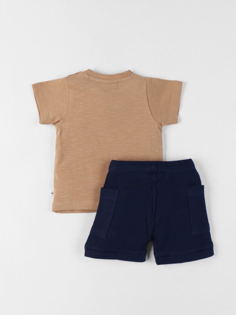 Ensemble T-shirt avec Short, Coton Noukie's Bleu - Kiabi