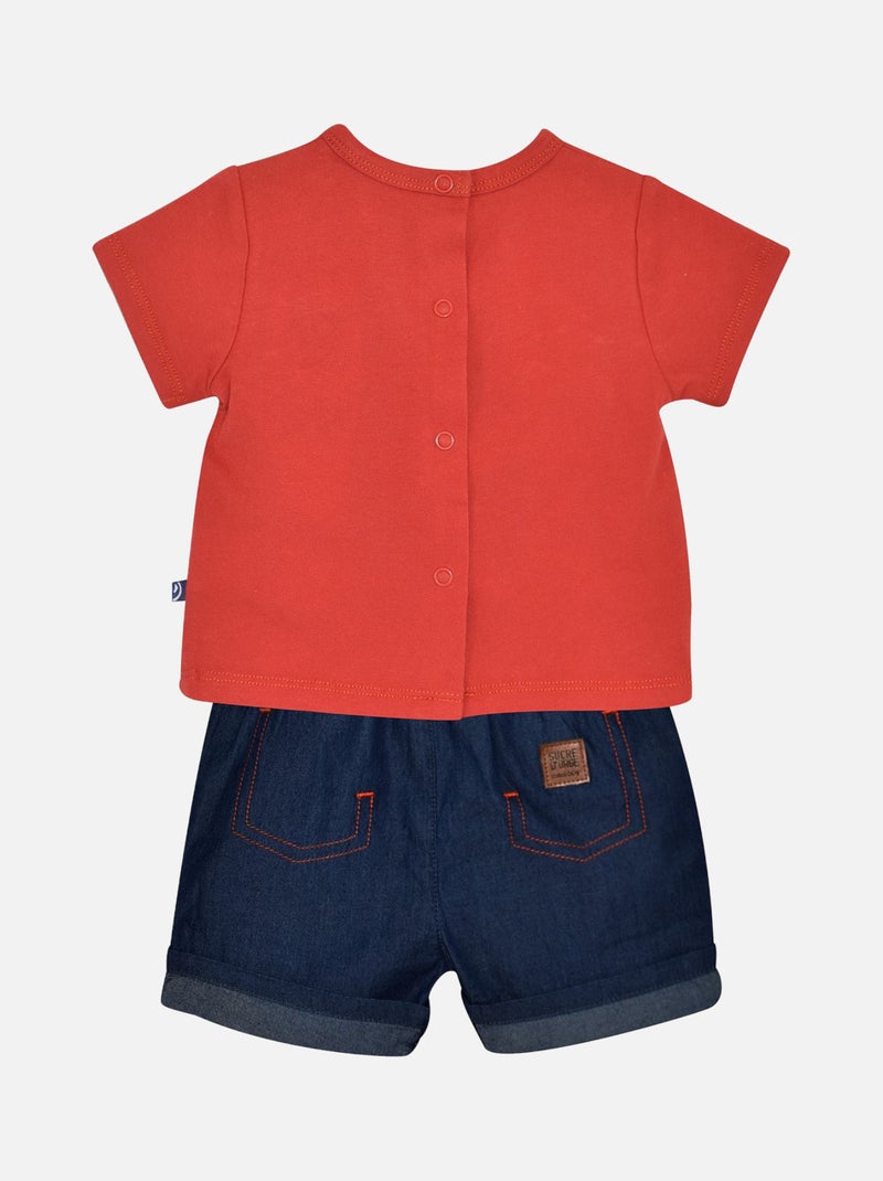 ENSEMBLE T-SHIRT BERMUDA EDGAR Bleu - Kiabi