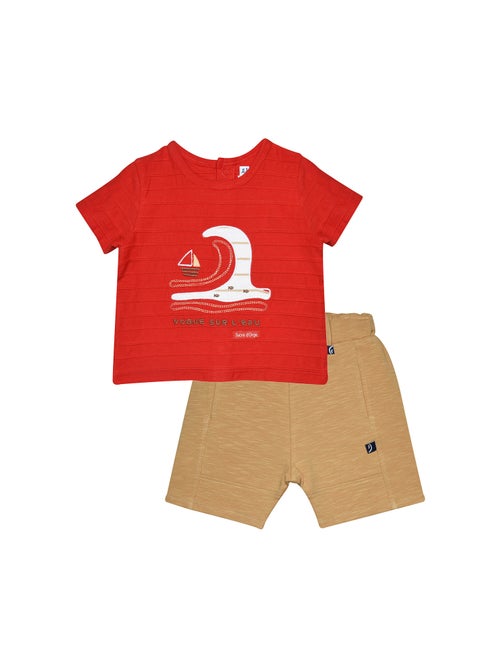Ensemble T-shirt Bermuda Romaric Sucre d'Orge - Kiabi