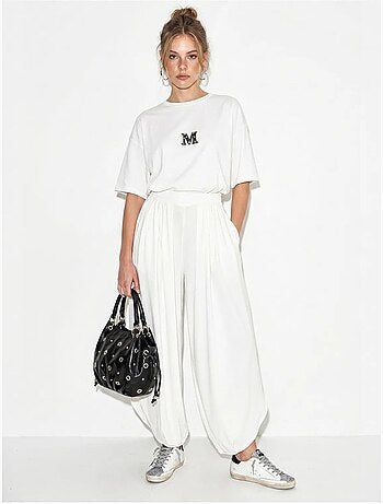 Ensemble t-shirt col rond et pantalon large lucci
