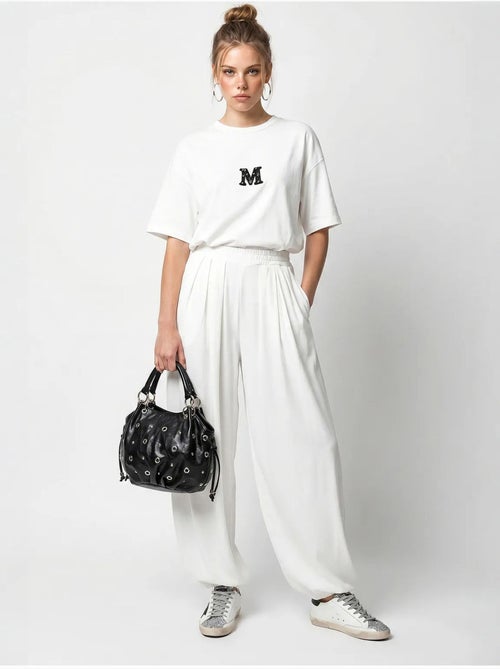 Ensemble t-shirt col rond et pantalon large lucci - Kiabi Ensemble t-shirt col rond et pantalon large lucci - Kiabi