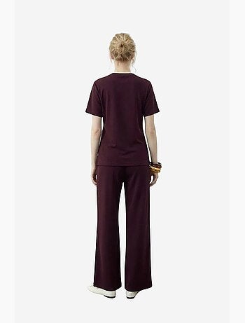 Ensemble t-shirt col rond et pantalon large lucci