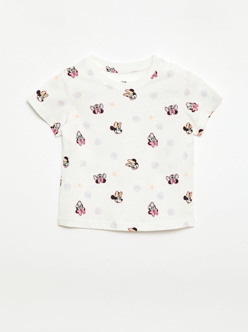 Ensemble t-shirt + combishort 'Disney' 'Mickey' Blanc - Kiabi
