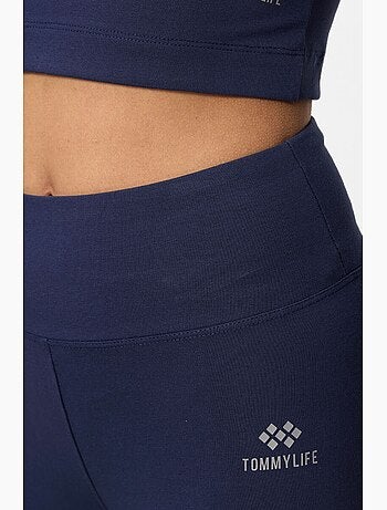 Ensemble t-shirt court et legging en coton et élasthanne tommy