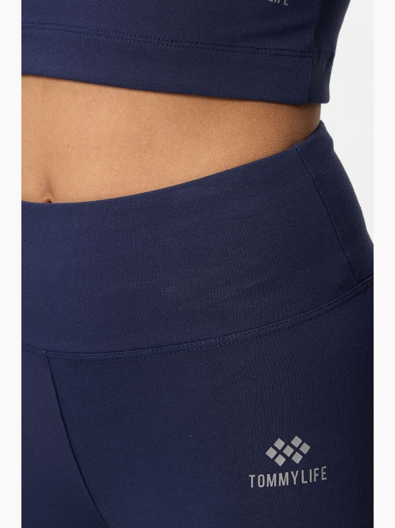 Ensemble t-shirt court et legging en coton et élasthanne tommy Bleu marine - Kiabi