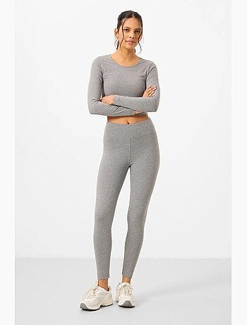 Ensemble t-shirt court et legging en coton et élasthanne tommy