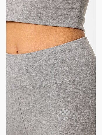 Ensemble t-shirt court et legging en coton et élasthanne tommy
