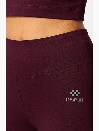 Ensemble t-shirt court et legging en coton et élasthanne tommy