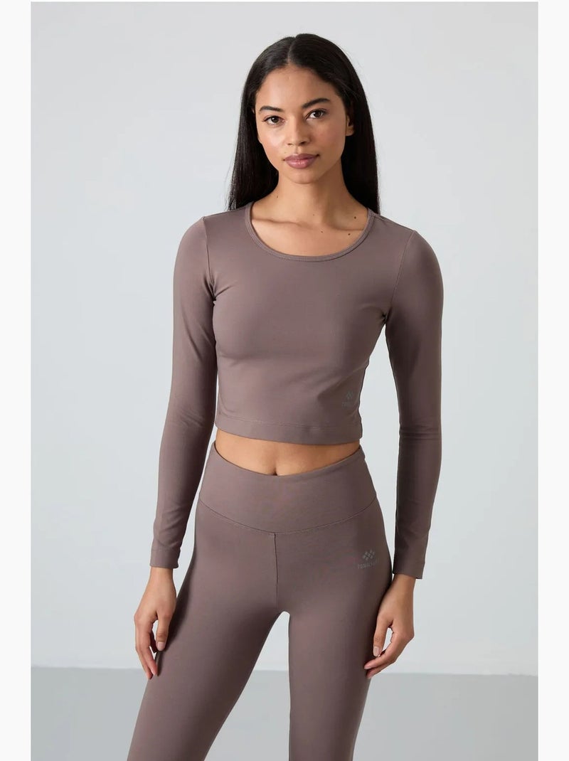 Ensemble t-shirt court et legging en coton et élasthanne tommy Taupe - Kiabi