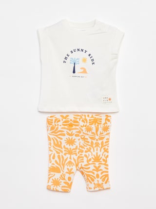 Ensemble t-shirt + cycliste imprimé - Grafik Edition