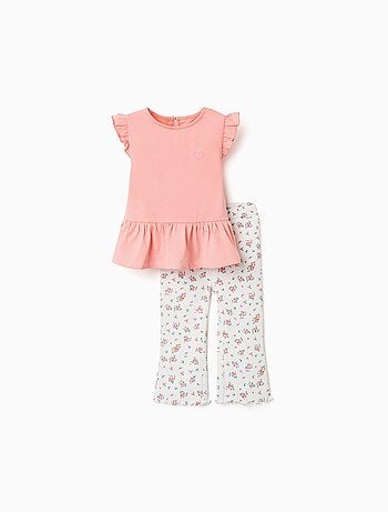 Ensemble T-shirt en coton et pantalon côtelé