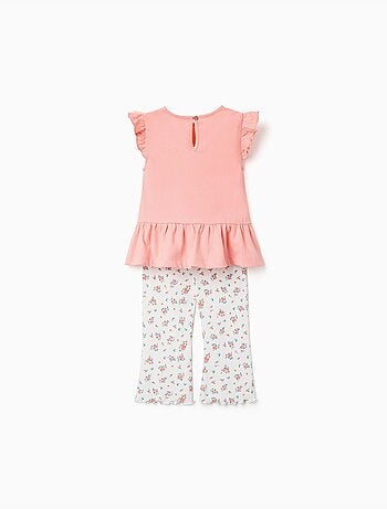 Ensemble T-shirt en coton et pantalon côtelé