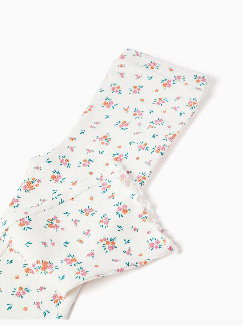 Ensemble T-shirt en coton et pantalon côtelé Saumon - Kiabi
