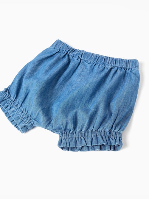 Ensemble T-shirt en coton et short en jean - Kiabi